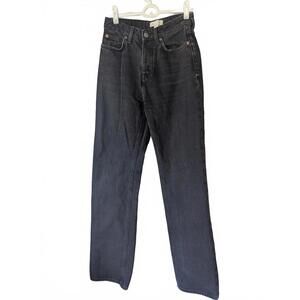 H&M Black High-Waisted Straight Leg Jeans